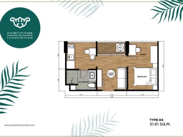 Апартаменты Palmetto Park Hotel & Residence 32 м2