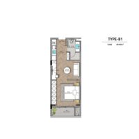 Апартаменты в AYANA Heights Seaview Residence, 43.42 м2 — изображение 4
