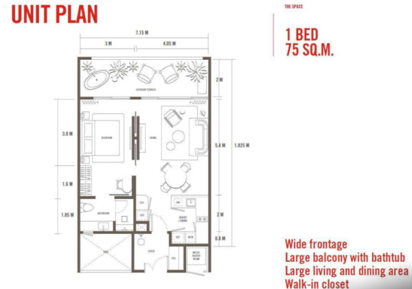 Апартаменты The Standard Residences 75 м2
