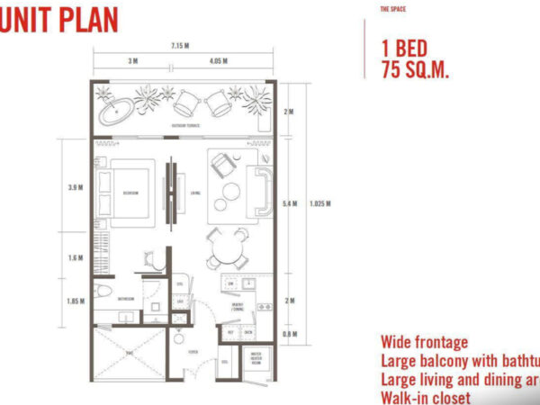 Апартаменты The Standard Residences 75 м2
